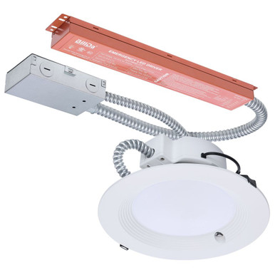 28W LED Round Commercial Downlight Retrofit with Emergency Driver by Nuvo - S21606