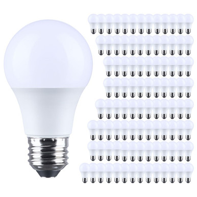 8.5W A19 Medium Base LED Bulb (Pack of 100) 2.28X3.98 Inch Length by Satco - S14311_p