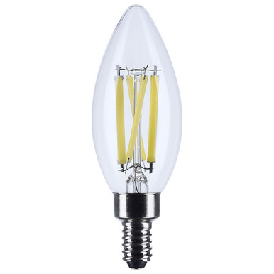 8W C11 Candelabra Base LED Bulb 1.38 Inch Wide X 3.86 Inch Length by Satco - S11344_p