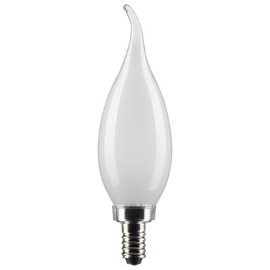 4W CA10 Candelabra Base LED Bulb (Pack of 2) 1.38X4.72 Inch Length by Satco - S21840_p