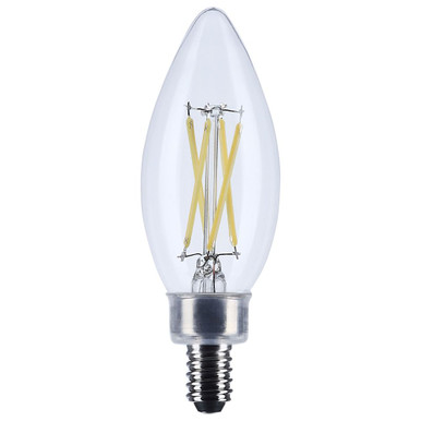4W B11 Candelabra Base LED Bulb (Pack of 3) 1.38X3.97 Inch Length by Satco - S21366_p