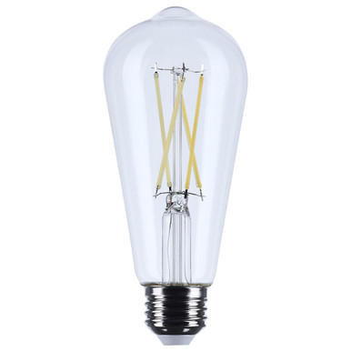 8W ST19 Medium Base LED Bulb 2.28 Inch Wide and 5.43 Inch Length by Satco - S21363_p