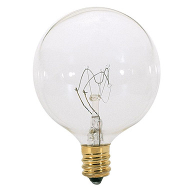 130V 25W G16.5 Candelabra Base Bulb 2.06 Inch Wide X 3 Inch Length by Satco - A3922_p