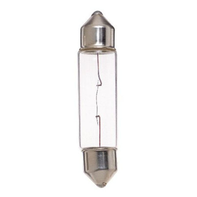 24V 5W T3.25 C8 Festoon Base Bulb 0.41 Inch and 1.72 Inch Length by Satco - VG100