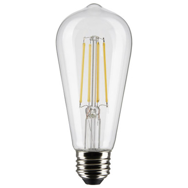 8W ST19 Medium Base LED Bulb (Pack of 2) 2.28 and 5.43 Inch Length by Satco - S21870
