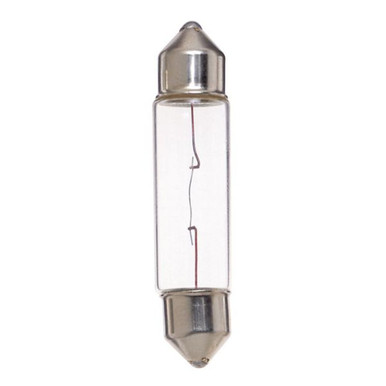 12V 10W Miniature T3.25 Festoon Base Bulb 0.41 X 1.72 Inch Length by Satco - VG020