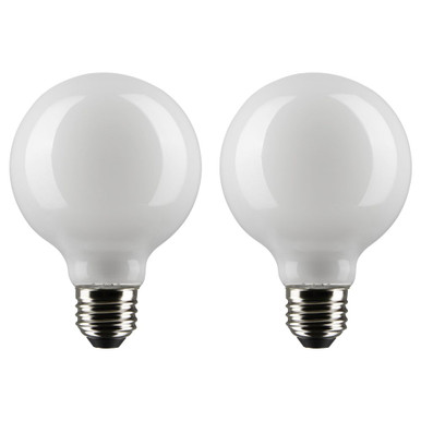 6W G25 Medium Base LED Bulb (Pack of 2) 3.15 and 4.45 Inch Length by Satco - S21245_p