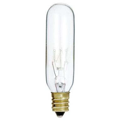 25W T6 Candelabra Base Bulb 0.88 Inch Wide and 3.13 Inch Length by Satco - S3714