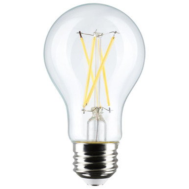 8W A19 Medium Base LED Bulb (Pack of 4) 2.36 and 4.33 Inch Length by Satco - S12462_p