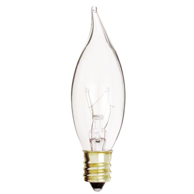 10W CA7 Candelabra Base Bulb 0.88 Inch Wide and 3 Inch Length by Satco - S3272
