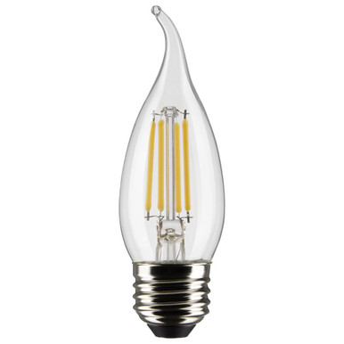 5.5W CA10 Medium Base LED 2 Card Bulb 1.38 Inch X 4.33 Inch Length by Satco - S21852
