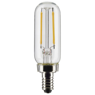 2.8W T6 Candelabra Base LED Bulb (Pack of 2) 0.98X3.27 Inch Length by Satco - S21858