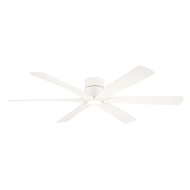 Brisano 6 Blade Flush Ceiling Fan with Light Kit 65 Inch Wide by Minka Aire - F785L