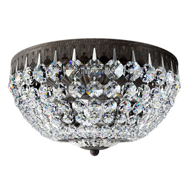 Petit Crystal 5 Light Flush Mount 6.5 X 12 Inch Wide by Schonbek Signature - 1562