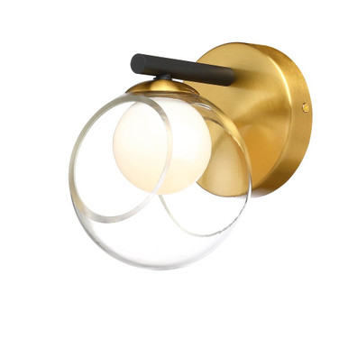 5W LED Wall Sconce 7.75 Inch Tall and 6 Inch Wide by SDQ - VL37201SBBG