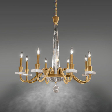 Amadeus 8 Light Chandelier 34.5 Inch and 34 Inch Wide by Schonbek Signature - S9334
