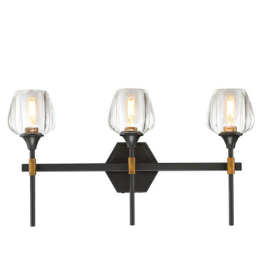 3 Light Wall Sconce 12.5 Inch Tall and 24 Inch Wide by SDQ - VL37303UBVB
