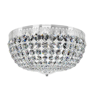 Petit Crystal 5 Light Flush Mount 7.5 X 14 Inch Wide by Schonbek Signature - 1564