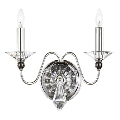 Jasmine 2 Light Wall Sconce 14 Inch X 14 Inch Length by Schonbek Signature - 9672-40CL