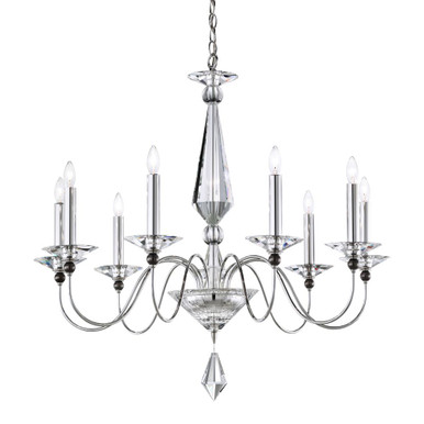 Jasmine 8 Light Chandelier 29.5 Inch and 33 Inch Wide by Schonbek Signature - 9679-40CL