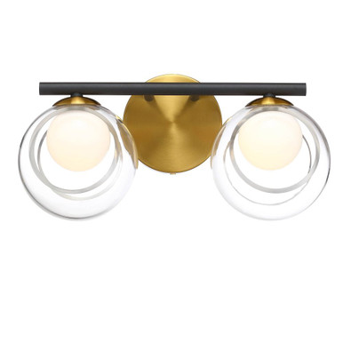 7W LED Wall Sconce 7.75 Inch Tall and 15.25 Inch Wide by SDQ - VL37202SBBG