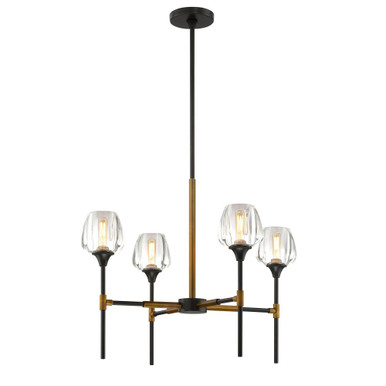 4 Light Chandelier 19.25 Inch Tall and 26.25 Inch Wide by SDQ - PD37304UBVB
