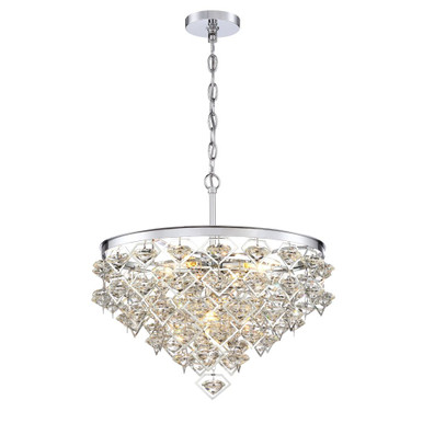 5 Light Chandelier 18.25 Inch Tall and 20 Inch Wide by SDQ - PD37801CH
