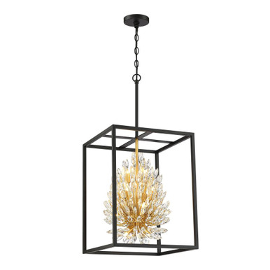 12 Light Pendant 32.25 Inch Tall and 15.25 Inch Wide by SDQ - PD36312BKGD