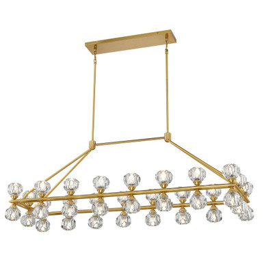 30W 36 LED Chandelier 17 Inch Tall and 48 Inch Wide by SDQ - PD38648WG
