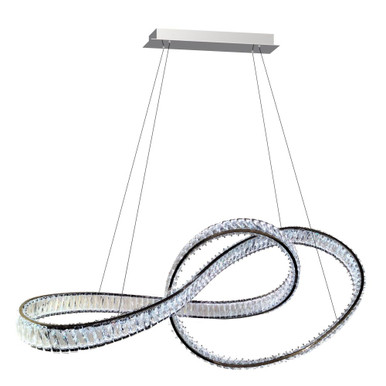 80W LED Pendant 19 Inch Tall and 49.5 Inch Wide by SDQ - PD39146CH
