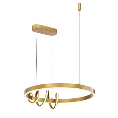 59W LED Pendant 8.75 Inch Tall and 28.25 Inch Wide by SDQ - PD30728BG