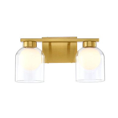2 Light Wall Sconce 7.75 Inch Tall and 14.25 Inch Wide by SDQ - VL37102WG