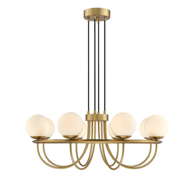 40W 8 LED Chandelier 12.5 Inch Tall and 31.5 Inch Wide by SDQ - PD38808BG