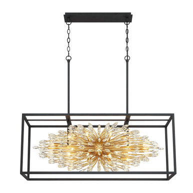 20 Light Chandelier 33.25 Inch Tall and 38.5 Inch Wide by SDQ - PD36320BKGD