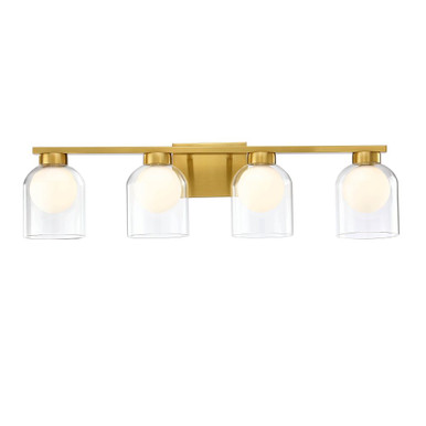 4 Light Wall Sconce 7.75 Inch Tall and 28.25 Inch Wide by SDQ - VL37104WG