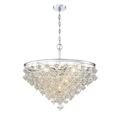 10 Light Chandelier 22.75 Inch Tall and 26 Inch Wide by SDQ - PD37826CH