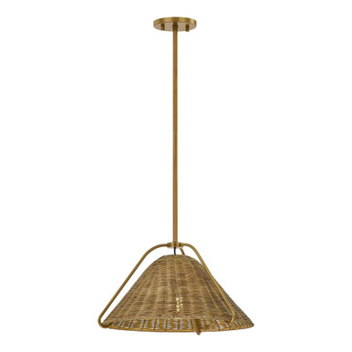 Richard 1 Light Pendant 10.5 Inch Tall and 17.25 Inch Wide by Troy - F4318-PBR