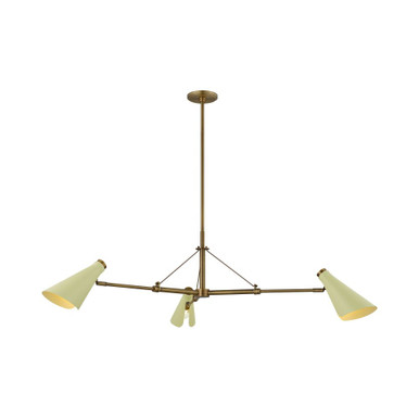 Andersen 3 Light Chandelier 18.5 Inch Tall and 50.25 Inch Wide by Troy - F4350-PBR/SSD