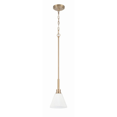 Pleated II 1 Light Mini Pendant 11.38 Inch and 7.13 Inch Wide by Craftmade - 62391