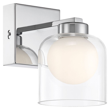 Chloe 6W 1 LED Wall Sconce 7.25 Inch Tall and 4.75 Inch Wide by Access - 63041LEDDCS-CH/CLOP