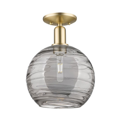 Athens Deco Swirl 1 Light Semi Flush Mount 13.13 X 10 Inch by Innovations - 716-1C-CB-G1213-10SM