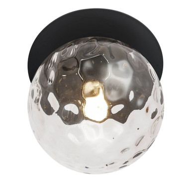Burlat 1 Light Wall Sconce 12.5 Inch Tall and 12.5 Inch Wide by Dainolite - BUR-131W-MB-CLR