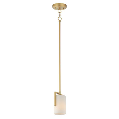 Dart 1 Light Pendant 7.5 Inch Tall and 4.5 Inch Wide by Maxim - 91280SWNAB