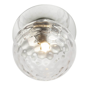 Burlat 1 Light Wall Sconce 12.5 Inch Tall and 12.5 Inch Wide by Dainolite - BUR-131W-PC-CLR