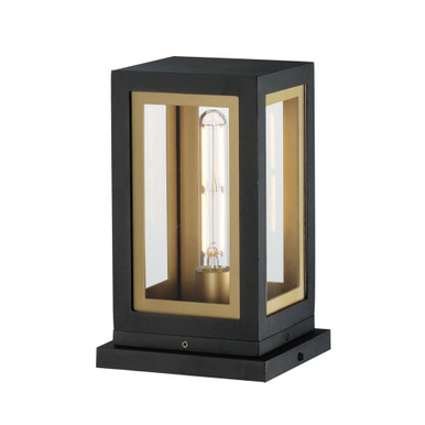 Neoclass 1 Light Outdoor Deck Lantern 11.5 Inch Tall X 7 Inch Wide by Maxim - 30050CLBKGLD
