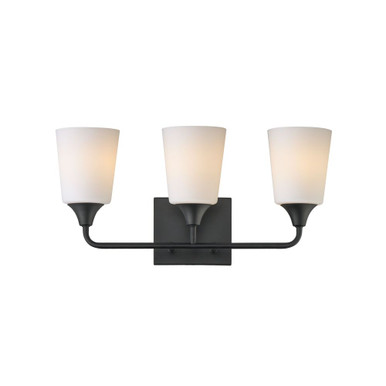 Hudson 3 Light Bath Vanity 9.75 Inch Tall and 20.5 Inch Wide by Maxim - 12883