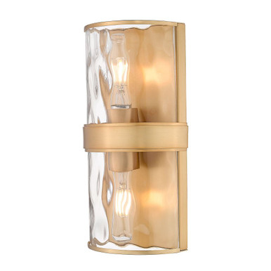Meridian 2 Light Wall Sconce 12 Inch Tall and 6 Inch Wide by Z Lite - 3053-2SS