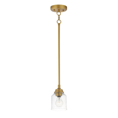 Acadia 1 Light Mini Pendant 7.25 Inch Tall and 4.75 Inch Wide by Maxim - 91260CDNAB