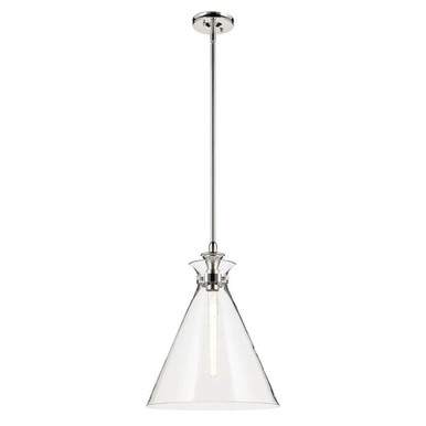 Laria 1 Light Medium Pendant 19.75 Inch Tall and 16 Inch Wide by Kichler - 52775PNCLR