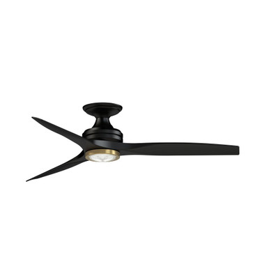 Spitfire Flush Ceiling Fan with LightKit 11.33 X 54 Inch Wide by Fanimation - FPD6721BBL-54BL-LKBBS-F